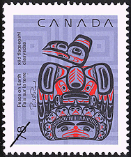 Timbre de 1990 - Les enfants du Corbeau - Timbre du Canada