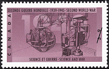 Timbre de 1990 - Science et guerre - Timbre du Canada