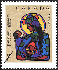 Virgin Mary with Christ Child and St. John the Baptist 1990 - Canadian stamp