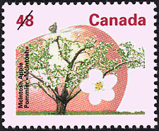 Timbre de 1991 - Pommier McIntosh - Timbre du Canada