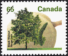 1991 - Black Walnut - Canadian stamp - Stamps of Canada