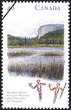 1991 - Boundary Waters - Voyageur Waterway - Canadian stamp - Stamps of Canada