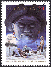 Timbre de 1991 - Le trésor enfoui - Timbre du Canada