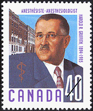 Harold R. Griffith, 1894-1985, Anesthesiologist 1991 - Canadian stamp