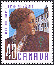 Jennie K. Trout, 1841-1921, Physician 1991 - Canadian stamp