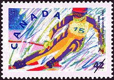Alpine Skiing 1992 - Canadian stamp