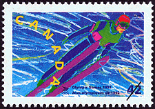 1992 - Ski Jumping - Canadian stamp - Stamps of Canada