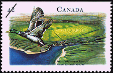 Timbre de 1992 - Rivière Saskatchewan-Sud - Timbre du Canada