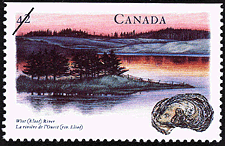 Timbre de 1992 - La rivière de l'Ouest - Timbre du Canada